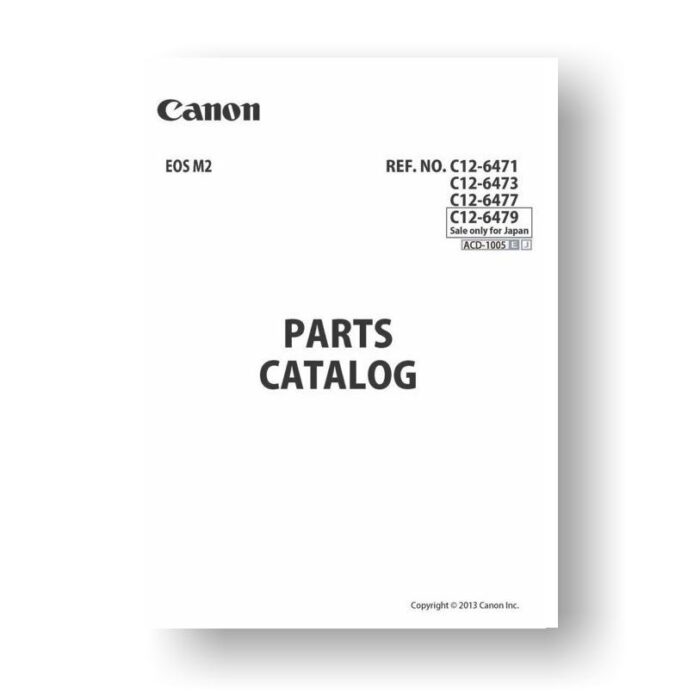 Canon EOS M2 Parts Catalog