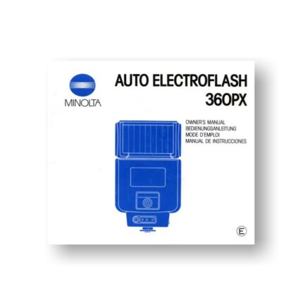 Minolta 360PX Owners Manual | Minolta Downloads