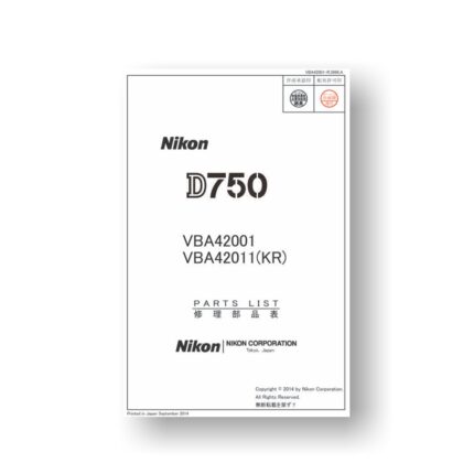 Nikon D810 Parts List | Digital SLR | USCamera Nikon Manuals ...