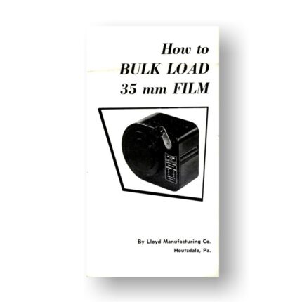 Lloyds 35mm Film Bulk Loader Owners Manual Download