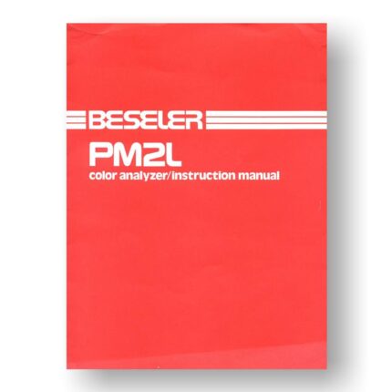 Beseler PM2L Color Analyzer Owners Manual Download
