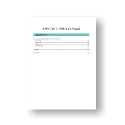 17-page PDF 411 KB download for the Canon S300 Parts Catalog | Powershot