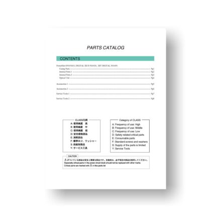 18-page PDF 2.32 MB download for the Canon S410-S500 Parts Catalog | Powershot
