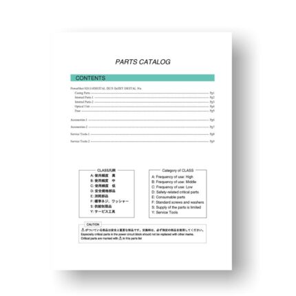 Canon SD110 Parts Catalog | PowerShot
