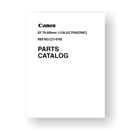 Canon C21-9792 Service Manual | EF 80-200 2.8 L USM