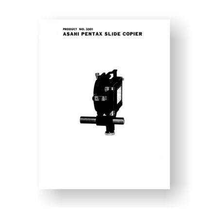 Asahi 3301 Parts List Exploded Views | Pentax Slide Copier