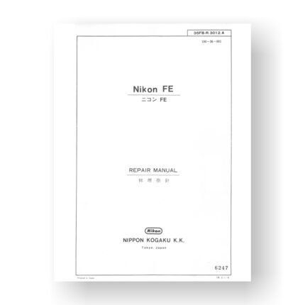 Nikon FE Repair Manual | Vintage Film Camera | SLR