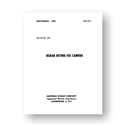 Kodak Retina IIIs Service Manual