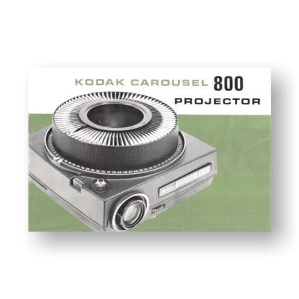 Kodak Carousel 800 Owners Manual