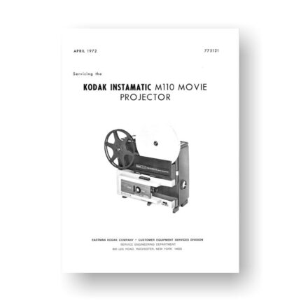 Kodak M110 Projector Service Manual Parts List