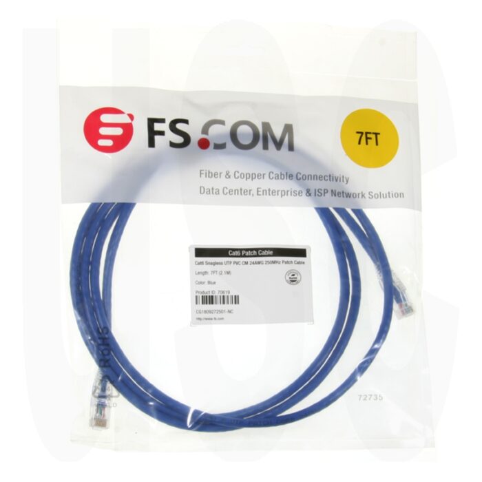 FS.COM Ethernet CAT6 Patch Cable - 7 Foot
